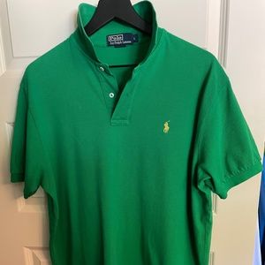 Mens Polo Ralph Lauren Polo Shirt Size Large, Kelly Green Color